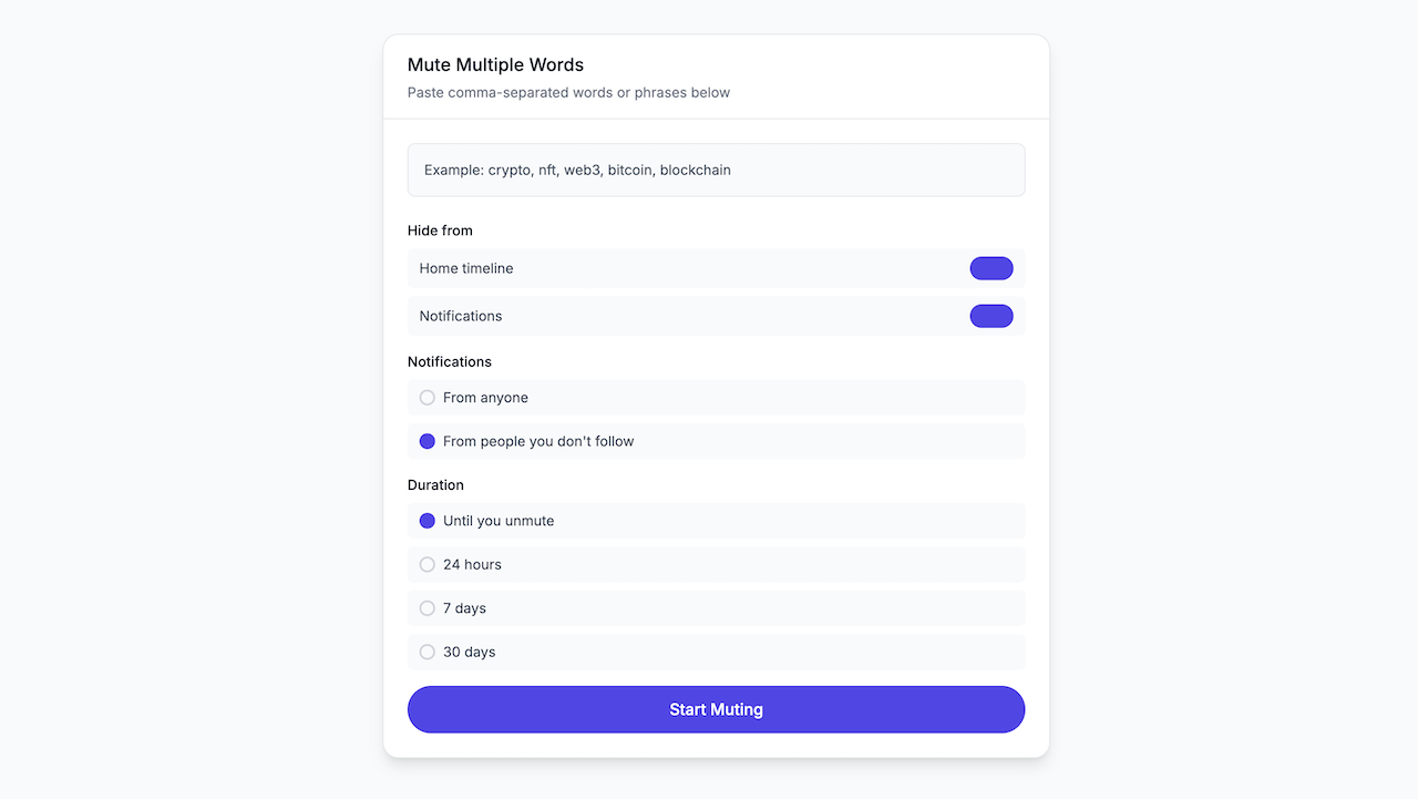 X Mute - Block Unwanted Content on X/Twitter
